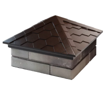 Колпак EVEREST 390×390 с посадкой на 1,5x1,5 кирпича