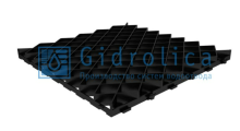 Решетка газонная Gidrolica Eco Pro РГ-60.60.4 - пластиковая черная